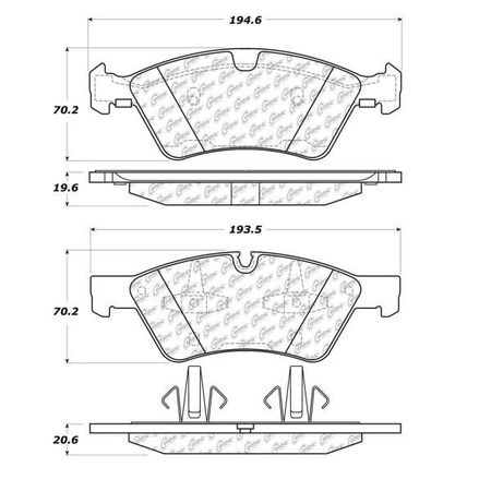 CENTRIC PARTS Posi-Quiet Ceramic Pads, 105.11230 105.11230